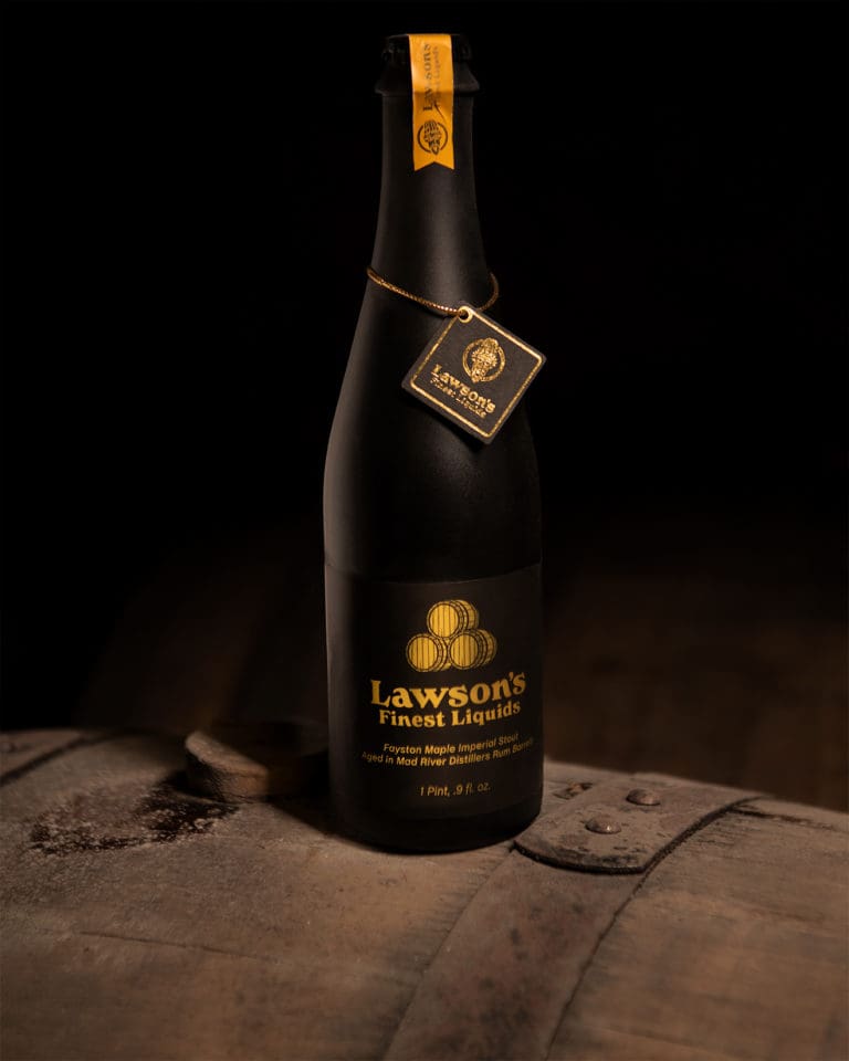 Lawson's Rum Barrel Aged Fayston Maple Imperial Stout bottle