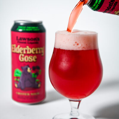 Elderberry Gose being poured