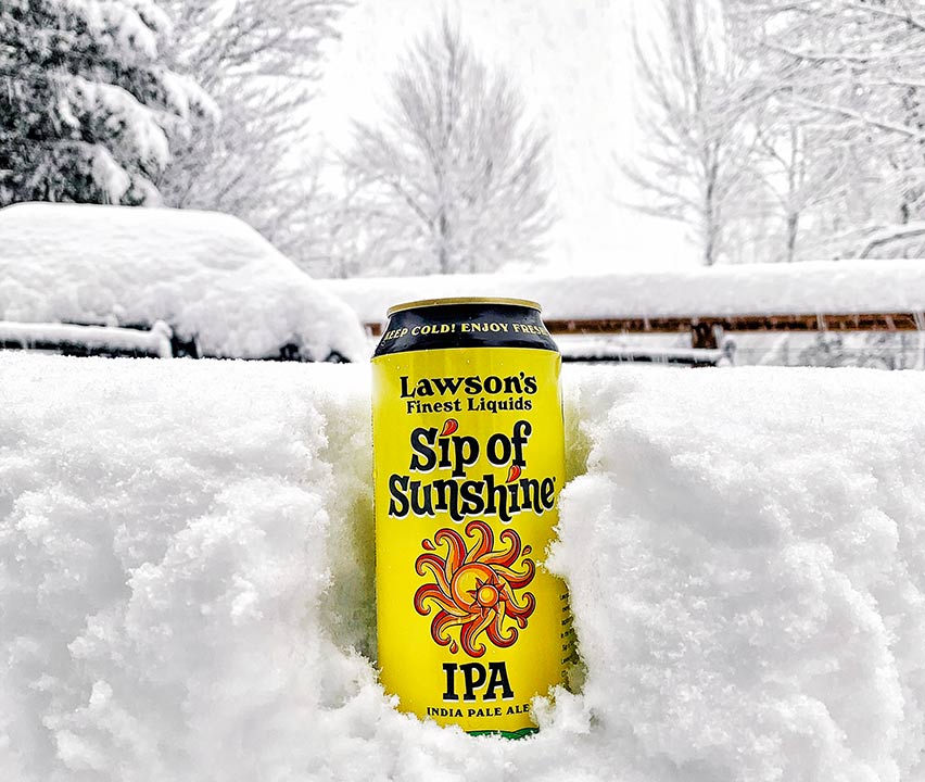 Sip of Sunshine in the snow