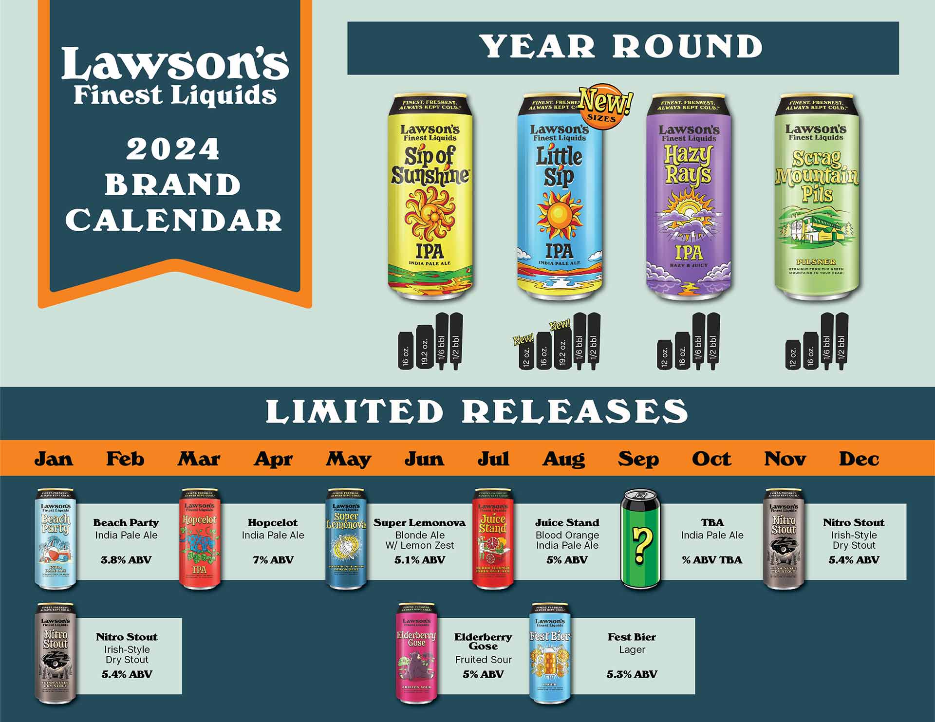Lawson's Finest Liquids - 2024 Beer Release Calendar